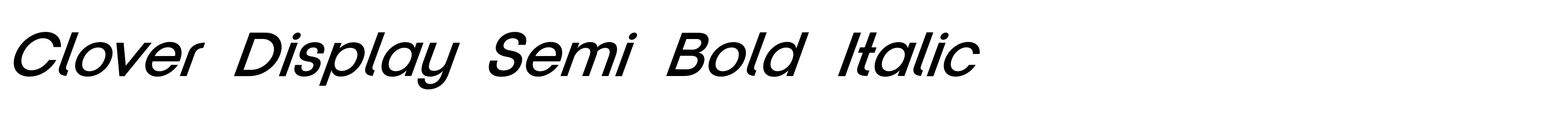 Clover Display Semi Bold Italic